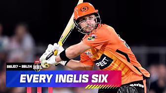 Every Josh Inglis Six In The Big Bash | #BBL