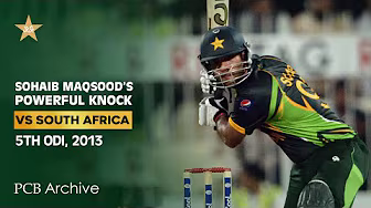 PCB Archive | Confident Batting Display by Sohaib Maqsood | #PAKvSA 5th ODI - 2013 | PCB | M4B2A