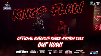 Kings' Flow | Official Karachi Kings Anthem 2025 | Asim Azhar & Talhah Yunus backdrop