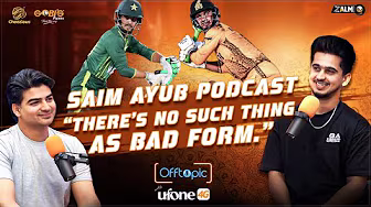 Saim Ayub on his Form | Fifty in first match | Off Topic Zalmi Podcast | Ufone 4G | background
