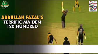 Abdullah Fazal's terrific maiden T20 hundred | Peshawar vs Karachi Blues | Match 23 | National T20