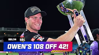 EXTENDED HIGHLIGHTS: Mitch Owen's Unreal 39-BALL HUNDRED! | #BBL14 backdrop