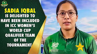 Sadia is delighted to have been included in ICC Women’s World Cup Qualifier Team of the Tournament 👏
