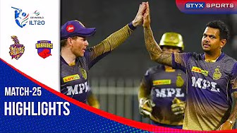 ILT20 Match | Cricket Highlights | Abu Dhabi Knight Riders vs Sharjah Warriors | Match-25 #ILT20 background