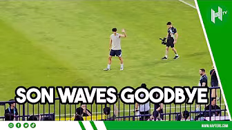 Heung-min Son WAVES GOODBYE to Spurs fans in Seoul ahead of exit background
