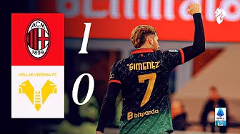 Gimenez heads home the winner | AC Milan 1-0 Verona | Highlights Serie A background