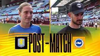 POST-MATCH | Vidosic And Symonds | Aston Villa v Brighton background