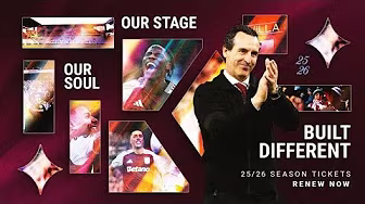 2025/26 Season Tickets | Our Stage, Our Soul, Built Different background