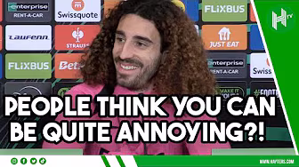 😂 You can be ANNOYING at times? Reporter’s question to Marc Cucurella | Copenhagen v Chelsea backdrop