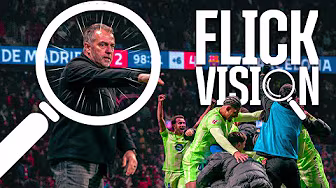 HANSI FLICK's BEST REACTIONS from the TOUCHLINE against ATLÉTICO MADRID | FC Barcelona backdrop