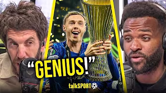 "He's TOP DRAW!" Darren Bent PRAISES Cole Palmer for INDIVIDUALITY after winning Conference League! backdrop