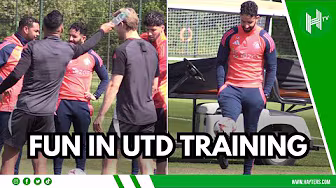 Amorim shows off SKILLS as Man Utd players have FUN in training 🔥 background