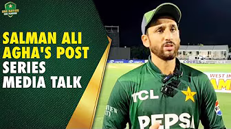 Pakistan captain Salman Ali Agha's post-series media talk | Pakistan vs West Indies, 3rd T20I | MA2A background