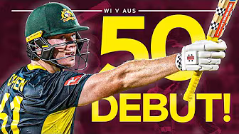6 Sixes On Debut! | Mitch Owen Hits 50 off 27 Balls | West Indies v Australia 1st T20I