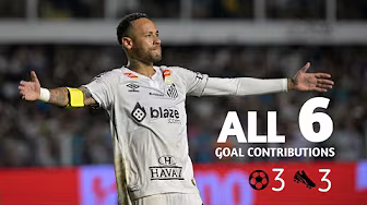 Neymar Jr | All 6 Goal Contributions for Santos 2025