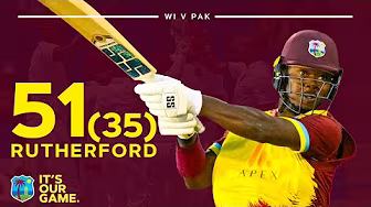 Rutherford Rampage 🦁 51 Runs Off 35 Balls | West Indies v Pakistan 3rd T20 background