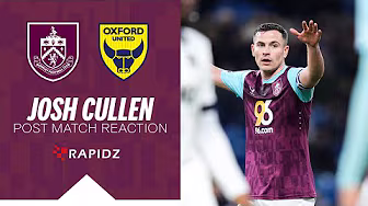 Cullen Happy With Three Points In Dominant Display | REACTION | Burnley 1 - 0 Oxford United background