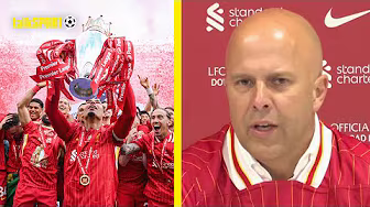 "SPECIAL DAY!" Arne Slot REACTS to Liverpool lifting the Premier League title!