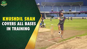 Pakistan All-Rounder Khushdil Shah Covers All Bases in Training | Pakistan vs Bangladesh T20I Series backdrop