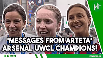 Messages from Mikel & life as European CHAMPIONS! Slegers, Little & Wubben-Moy | Arsenal Parade background
