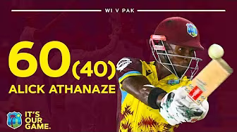 Amazing Innings By Alick Athanaze đ„ Every Ball | West Indies v Pakistan 3rd T20 background