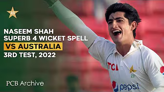 PCB Archive - Naseem Shah Superb 4️⃣ Wicket Spell in Lahore | PAK vs AUS 3rd Test 2022 | MM2A background