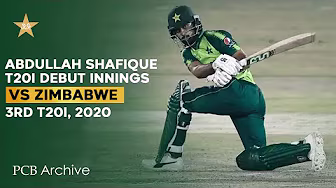 PCB Archive - Terrific T20I Debut of Abdullah Shafique | PAK vs ZIM 3rd T20I 2020 | MD2A