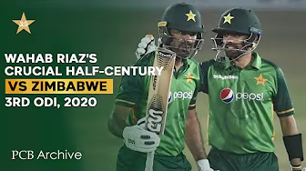 PCB Archive - Wahab Riaz's Crucial Half-Century in Rawalpindi | PAK vs ZIM 3rd ODI 2020 | MD2A