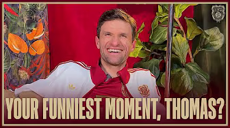 “ ... then I'll get into trouble!” 😅 Thomas Müller answers questions on the 125th anniversary background
