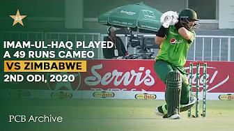 PCB Archive - Imam-ul-Haq Played a 4️⃣9️⃣ Runs Cameo With the Bat | PAK vs ZIM 2nd ODI 2020 | MD2A background