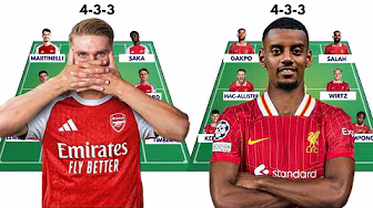 ARSENAL VS LIVERPOOL Potential starting lineups With Transfers 2025/2026