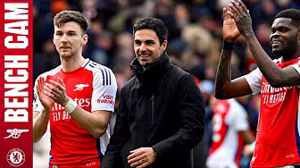 MERINO ON TARGET | BENCH CAM | Arsenal vs Chelsea (1-0) | The goals and bench reactions background