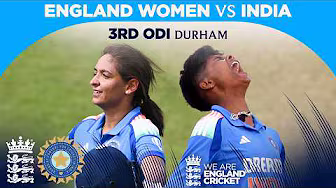 Harmanpreet Ton & Goud 6-Fer | Highlights - England v India | 3rd Women’s Metro Bank ODI 2025 background