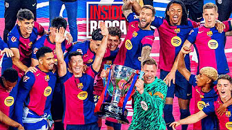 LA LIGA CELEBRATION PARTY AT THE ESTADI OLÍMPIC | INSIDE VIEW | FC Barcelona 🏆💙❤️ background
