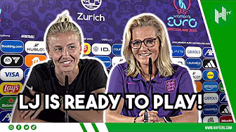 Lauren James is READY for EUROS | Sarina Wiegman & Leah Williamson backdrop