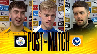 POST-MATCH | Hurzeler, Hinshelwood and Van Hecke | Man City v Brighton background