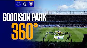 Goodison Park in 360°! đ€© | Amazing tifo display for penultimate game at Everton's historic stadium background