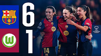 FC BARCELONA 6 vs 1 WOLFSBURG | UEFA WOMEN'S CHAMPIONS LEAGUE I HIGHLIGHTS 🔵🔴 background
