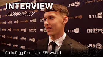 "I'm buzzing to win the award" | EFL Award night with Chris Rigg | Interview backdrop