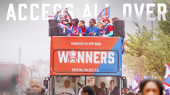 INSIDE THE BUS PARADE | Crystal Palace FA Cup Trophy Parade BTS