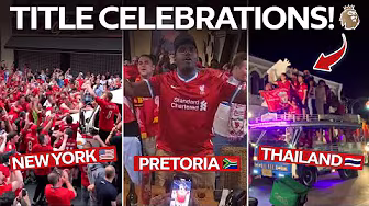 AMAZING Scenes From 50 Locations Worldwide! | Liverpool Fans Celebrate Winning The Premier League background