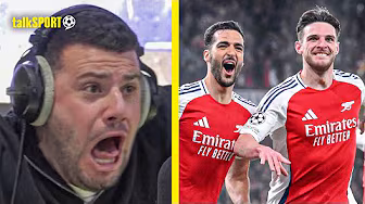 "BEST TEAM IN EUROPE!" LIVE GOAL REACTION To Arsenal HAMMERING Real Madrid And Declan Rice BRACE! background