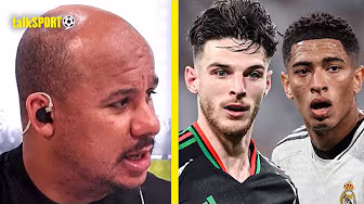 "Rice Was OUTSTANDING!" Gabby Praises Declan Rice For Making Bellingham Look AVERAGE Against Arsenal background
