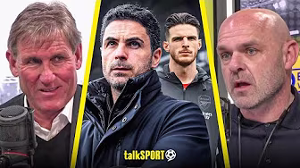 "In The CROSSHAIRS!" Simon Jordan & Danny Murphy DEBATE If Arsenal Should Rest Players For PSG CLASH background