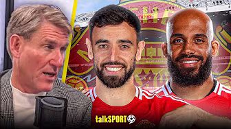 'HUGE PULL!' Simon Jordan REACTS to Bruno Fernandes STAYING at Man United & Mbeumo transfer links!