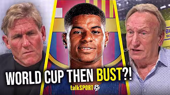 "A VERY FORTUNATE BOY!" Simon Jordan QUESTIONS Marcus Rashford's MOTIVATION amid Barcelona links! background
