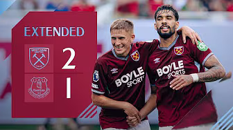 West Ham United 2-1 Everton | Extended Highlights | Premier League Summer Series background