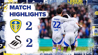 Highlights | Leeds United 2-2 Swansea City | Aaronson and Gnonto goals background