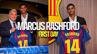 💥 MARCUS RASHFORD: HIS FIRST DAY AT FC BARCELONA 🔵🔴💥 backdrop