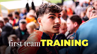 Meeting fans at open training ahead of Manchester United